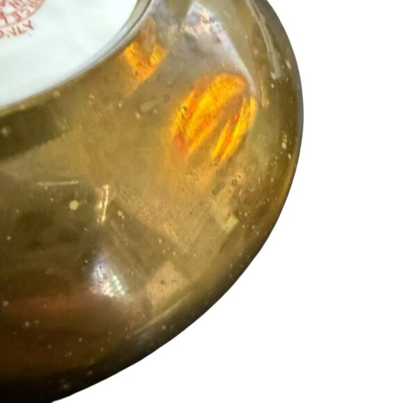 VTG Japanese Porcelain Ware Bowl with Brass Look Case Hand Painted Hong Kong - Picture 3 of 4